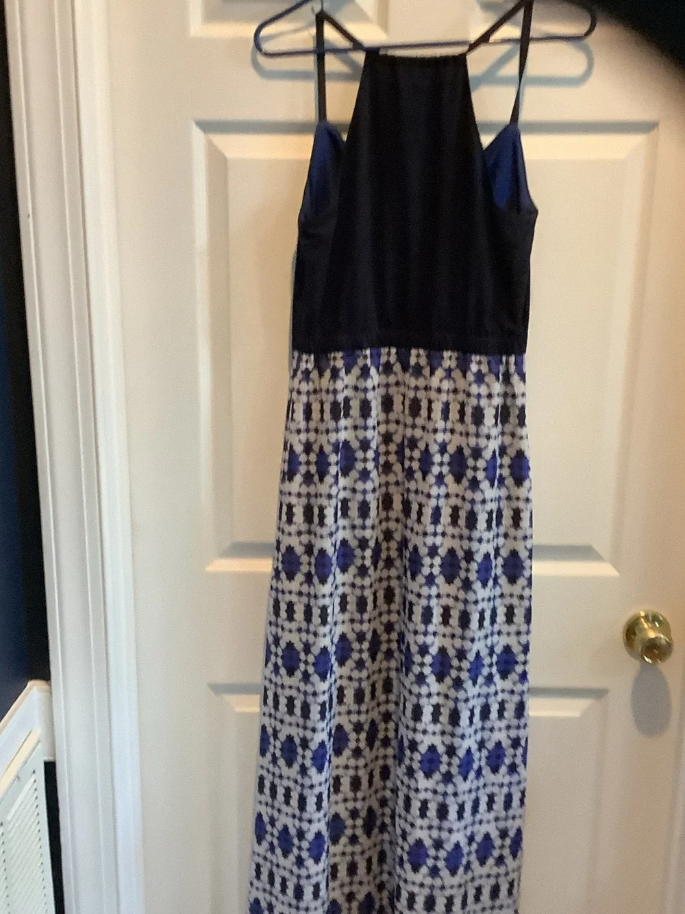 J. Crew Royal Blue and Navy Slip Dress, spaghetti strap